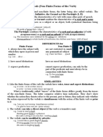 Verbals (Non-Finite Forms of The Verb) : The Infinitive and The Gerund Combine The Characteristics of A Verb and A Noun