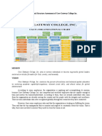 Organizational Structure Assessment of An Academe