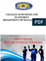 Chapter One Organizational - Theories