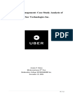 Case Analysis of Uber Technologies Inc. - MGT105