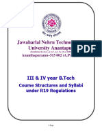 CSE R19 III IV Year Course Structure Syllabus