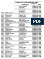 List of Selected Candidates For LKG Admission-2021: Name Father'S Name Admission Date Time