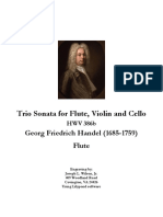 Trio Sonata For Flute, Violin and Cello: Georg Friedrich Handel (1685-1759) Flute