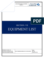 Equipment List Rev. 0