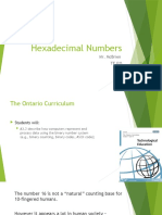 Hexadecimal Numbers: Mr. Mcbrien Tej2O