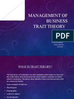 Management of Business Triat Thoery Presentation