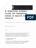 10 A Simplified Economic Filter For Underground Mining of Massive