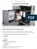 Capacitor Banks in Power System (Part Two) - EEP