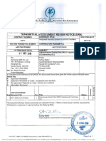 Transmittal Document Review Notice: D K C Uba A Y'