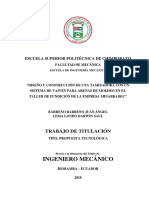 Ingeniero Mecánico: Trabajo de Titulación