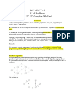 Toc - Unit - 5 P, NP Problems P, NP, NP-Complete, NP-Hard