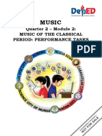 Music: Quarter 2 - Module 2: Music of The Classical Period: Performance Tasks