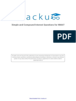 Simple and Compound Interest Questions For NMAT