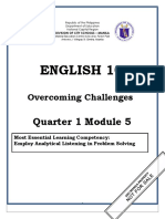 ENGLISH 10 - Q1 - Mod5 - Types of Listening