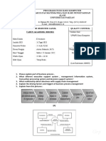 Ujian Akhir Semester Ganjil Quality Control TAHUN AKADEMIK 2020/2021