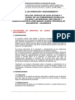 Manual de O&M SAP y Saneamiento