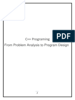 C++ Programing: From Problem Analysis To Program Design