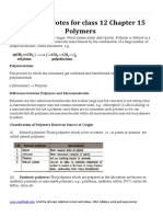 Chemistry Notes For Class 12 Chapter 15 Polymers: Polymerisation