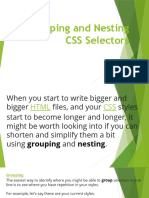 Grouping and Nesting CSS Selectors