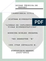 Lineas de Influencia para Vigas Hiperestaticas