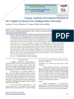 Communication Strategy Analysis of Freshman Students in The College of Liberal Arts, Kalinga State University