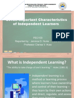 Seven Important Characteristics of Independent Learners