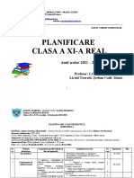 Planificare XI 2021-2022