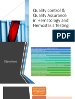 Quality Control & Quality Assurance in Hematology and Hemostasis Testing