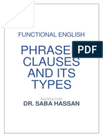 Functional English: Phrases, Clauses and Its Types