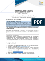 Guía de Actividades y Rúbrica de Evaluación - Tarea 1 Reconocimiento de Aplicaciones para Desarrollo IoT