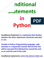 Python Conditional Statements