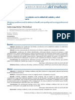 Condiciones de Trabajo y Su Relación Con La Calidad de Vida