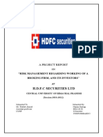 H.D.F.C Securities LTD: A Project Report