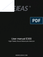 User Manual E300: High-Fidelity Sound Motorcycle Lntercom
