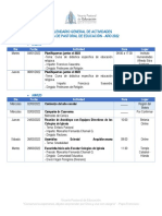 Calendario Vicaría Pastoral de Educación - Año 2022