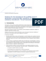 Guidance Template Qualified Persons Declaration Concerning Good Manufacturing Practice GMP - en