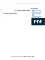 Solubility and Diffusion of Hydrogen in Pure Metals and Alloys