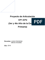 Proyecto de Articulación Entre Ciclos