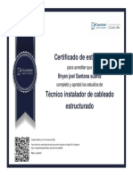 Tecnico Instalador de Cableado Estructurado