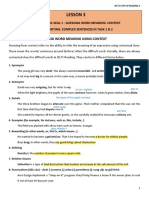 Lesson 3: Part A - Reading: Guessing Word Meaning Using Context