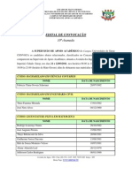 Edital de Convocação: 10 Chamada