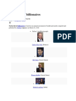 Forbes List of Billionaires