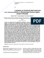 Effect of Farming Systems On Livestock Feed Resources and Feeding Systems in Benishangul Gumuz Region Western Ethiopia