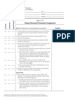 Skill Checklist Using Personal Protective Equipment