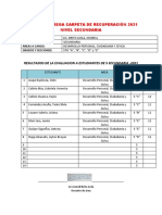 Informe Carpeta de Recuperación DPCC 2021 - 5to