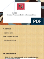 Oltpdb Database Performance Review & Recommendations