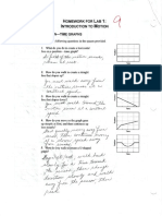 Homework For Lab 1: Introduction To Motion: Position-Time Graphs