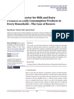 Consumer Behavior For Milk and Dairy Products As D