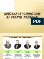 Gobiernos Posteriores Al Frente Nacional