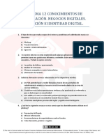 TEST T 12conocimientos de Digitalización. Negocios Digitales. Navegación e Identidad Digital PDF